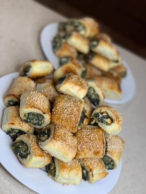 spinach rolls done